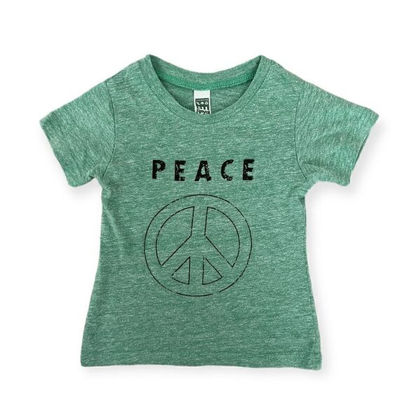 Royal Apparel Organic Cotton  burnout peace sign tee shirt - Picture 1 of 2